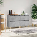 vidaXL Dressoirs 2 st 60x35x70 cm bewerkt hout wit
