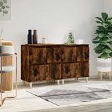 vidaXL Dressoirs 2 st 60x35x70 cm bewerkt hout wit