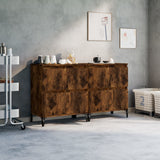 vidaXL Dressoirs 2 st 60x35x70 cm bewerkt hout wit