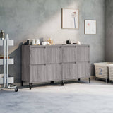 vidaXL Dressoirs 2 st 60x35x70 cm bewerkt hout wit