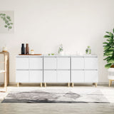 vidaXL Dressoirs 2 st 60x35x70 cm bewerkt hout wit