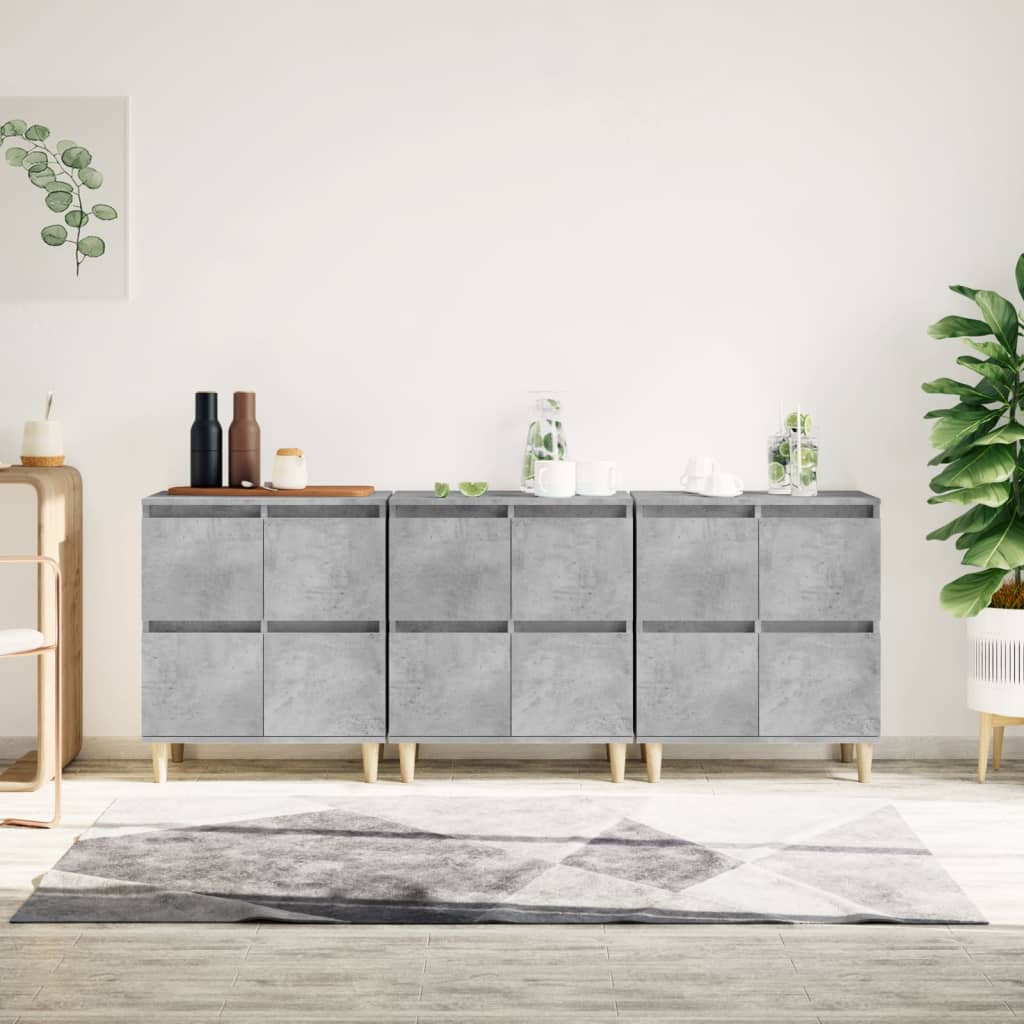 vidaXL Dressoirs 2 st 60x35x70 cm bewerkt hout wit