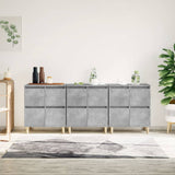 vidaXL Dressoirs 2 st 60x35x70 cm bewerkt hout wit