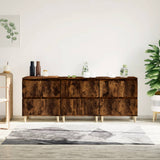 vidaXL Dressoirs 2 st 60x35x70 cm bewerkt hout wit