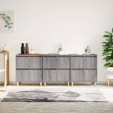 vidaXL Dressoirs 2 st 60x35x70 cm bewerkt hout wit