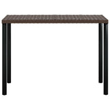 vidaXL 5-piece L-shaped Lounge Set with Cushions Poly Rattan Brown