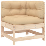 vidaXL 6-delige Loungeset met kussens massief hout