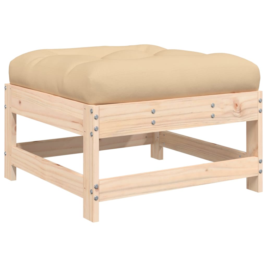 vidaXL 6-delige Loungeset met kussens massief hout