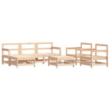 vidaXL 7-Piece Lounge Set with Cushions Solid Teak
