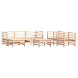 vidaXL 7-delige Loungeset met kussens massief teak