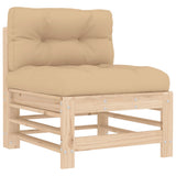 vidaXL 7-delige Loungeset met kussens massief teak