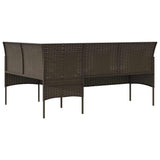 vidaXL L-Shaped Poly Rattan Lounge Sofa with Cushions Grey