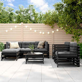 vidaXL 7-delige Loungeset met kussens massief teak