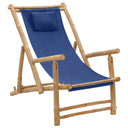 vidaXL Patio Chair bamboo and canvas cream white