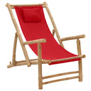 vidaXL Patio Chair bamboo and canvas cream white