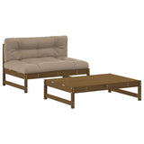 vidaXL 2-delige Loungeset met kussens massief grenen