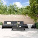 vidaXL 4-Piece Lounge Set with Cushions Solid Wood