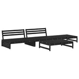 vidaXL 4-Piece Lounge Set with Cushions Solid Wood