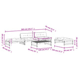 vidaXL 5-Piece Lounge Set with Cushions Solid Wood