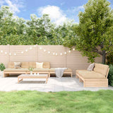 vidaXL 6-delige Loungeset met kussens massief hout