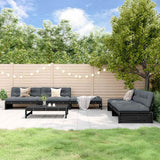 vidaXL 6-delige Loungeset met kussens massief hout