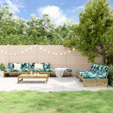 vidaXL 6-delige Loungeset met kussens massief hout