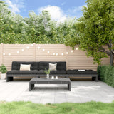 vidaXL 4-Piece Lounge Set with Cushions Solid Wood