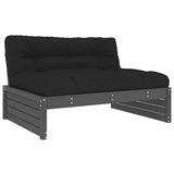 vidaXL 4-Piece Lounge Set with Cushions Solid Wood