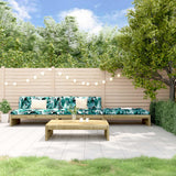vidaXL 4-Piece Lounge Set with Cushions Solid Wood