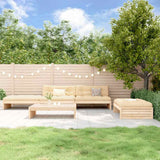 vidaXL 5-delige Loungeset met kussens massief hout