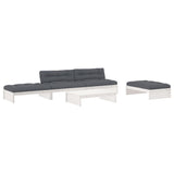 vidaXL 5-delige Loungeset met kussens massief hout