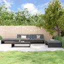 vidaXL 5-delige Loungeset met kussens massief hout