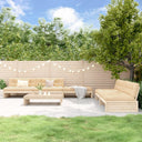 vidaXL 6-delige Loungeset met kussens massief hout