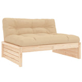 vidaXL 6-delige Loungeset met kussens massief hout