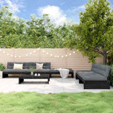 vidaXL 6-delige Loungeset met kussens massief hout