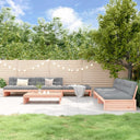 vidaXL 6-delige Loungeset met kussens massief hout