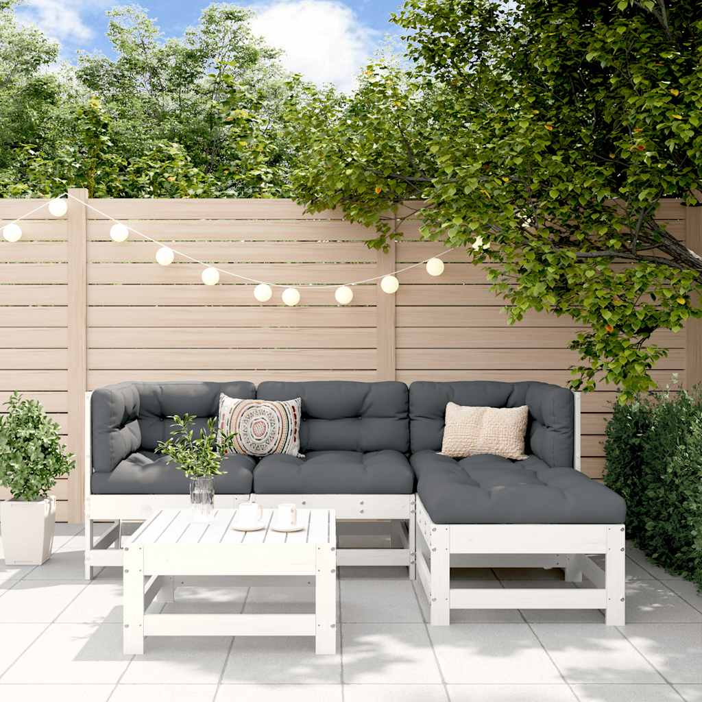 vidaXL 5-delige Loungeset massief grenenhout