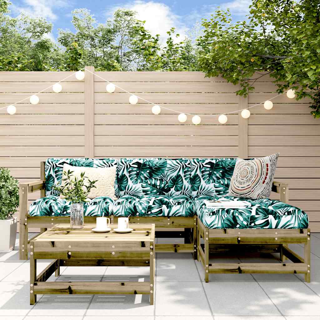 vidaXL 5-Piece Lounge Set Solid Pinewood