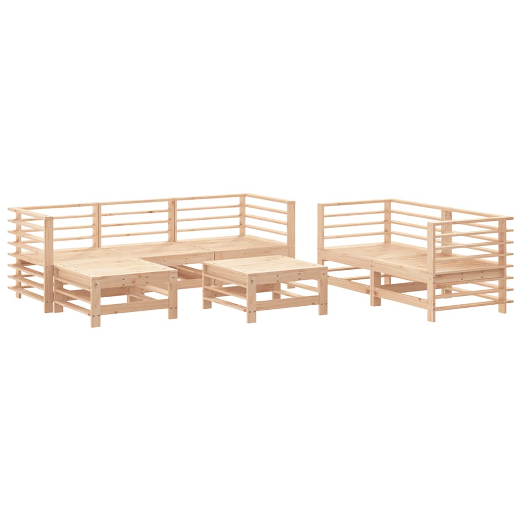 vidaXL 7-Piece Lounge Set Solid Pine Wood