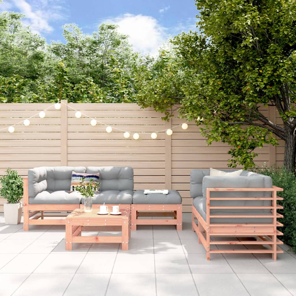 vidaXL 6-delige Loungeset massief grenenhout