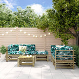 vidaXL 6-delige Loungeset massief grenenhout