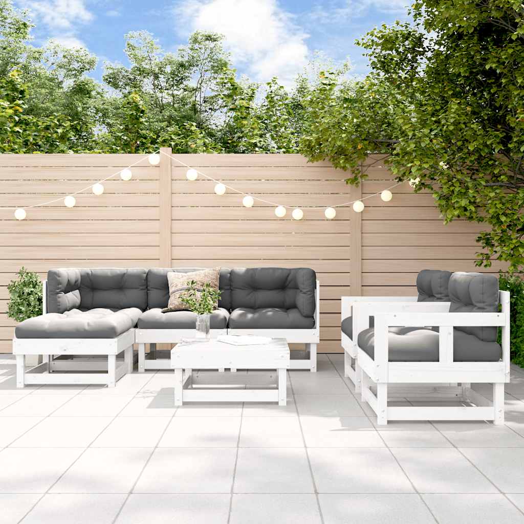 vidaXL 7-Piece Lounge Set Solid Pine Wood