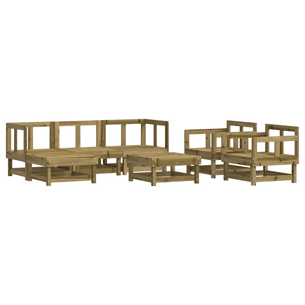 vidaXL 7-Piece Lounge Set Solid Pine Wood