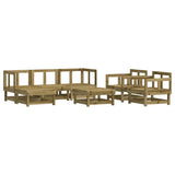 vidaXL 7-Piece Lounge Set Solid Pine Wood