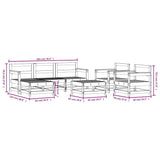 vidaXL 7-delige Loungeset massief grenenhout