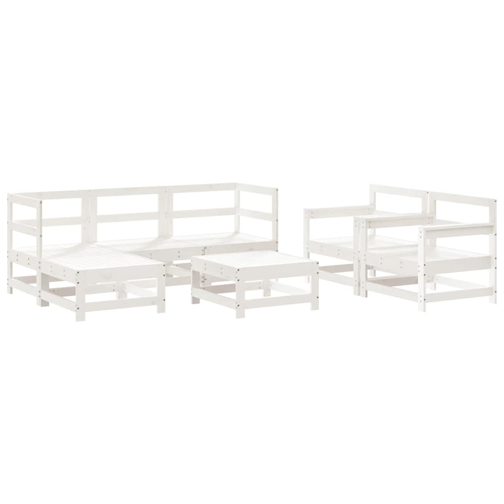 vidaXL 7-delige Loungeset massief grenenhout