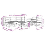 vidaXL 7-delige Loungeset massief grenenhout