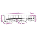 vidaXL 8-delige Loungeset massief grenenhout