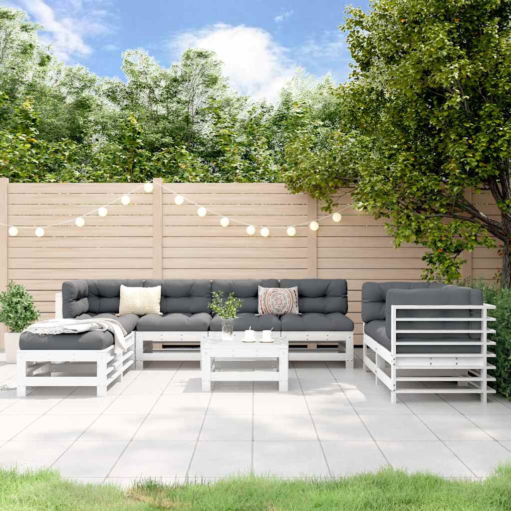 vidaXL 9-piece Lounge Set Solid Pinewood