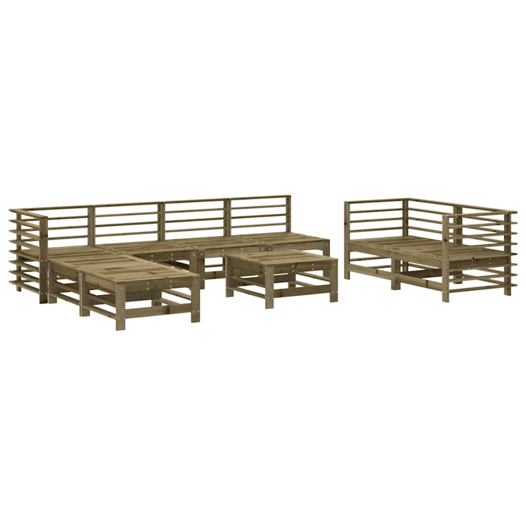 vidaXL 9-piece Lounge Set Solid Pinewood